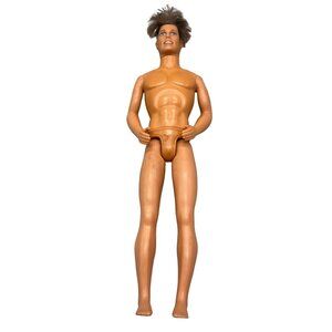 vintage 1990 ken barbie doll 1968 brown hair blue eyes Mattle toys READ